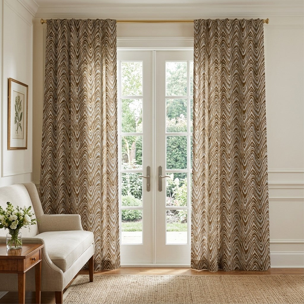 Celeste Waves - Curtain Panel - Sunroom