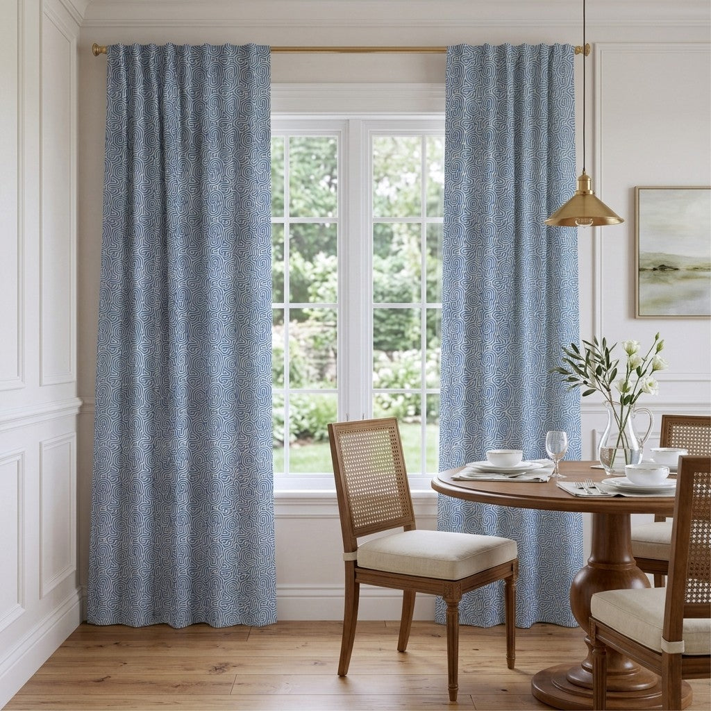 Bluewash - Curtain Panel - Breakfast Nook