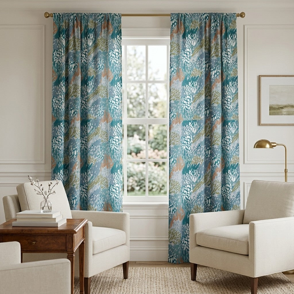 Wisteria Sky - Curtain Panel - Polished Sitting Room