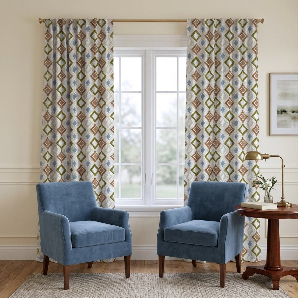 Celine Diamonds - Curtain Panel - Reading Corner