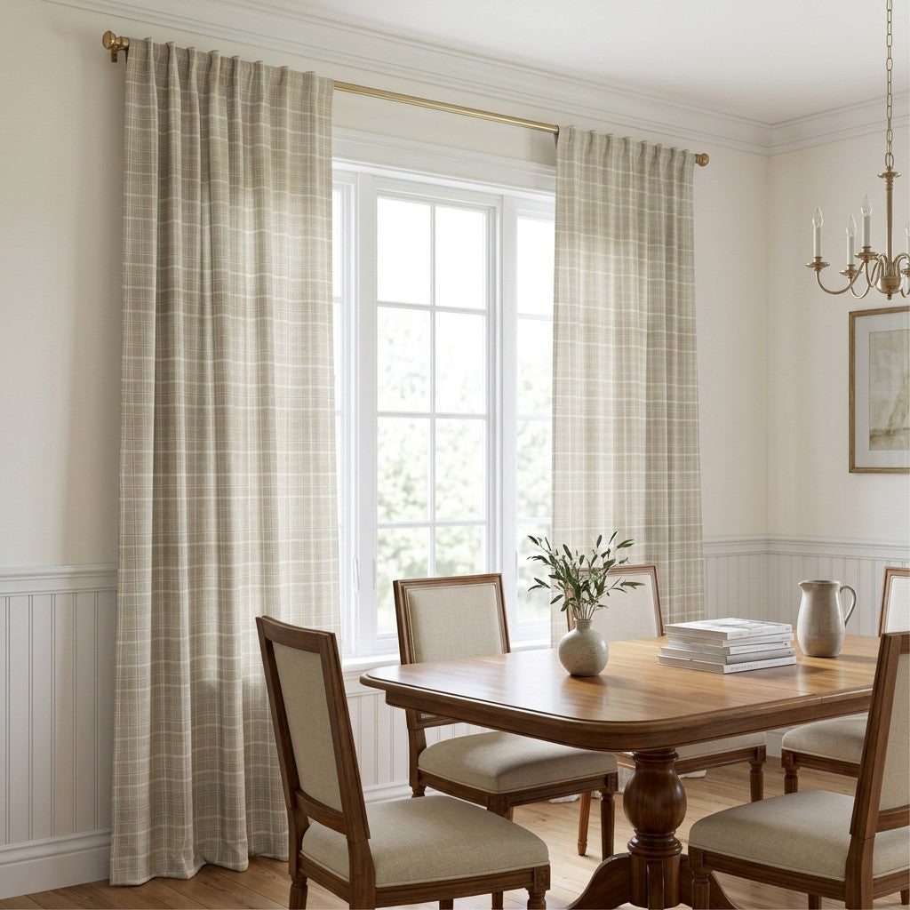 Fallon Plaid - Curtain Panel - Breakfast Nook