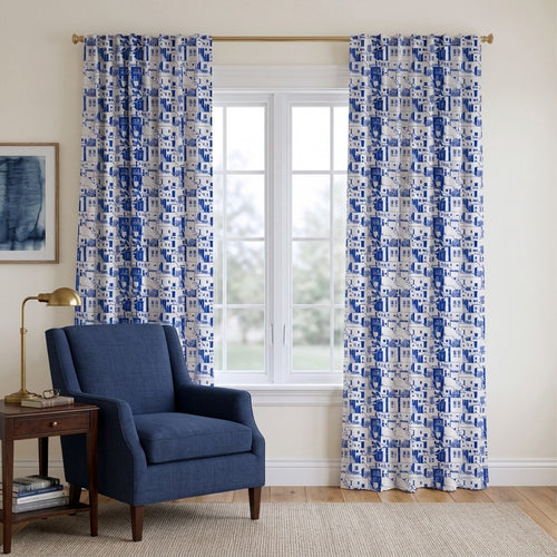Aegean Isle - Curtain Panel - Reading Corner