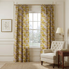 Ochre Blooms - Curtain Panel - Reading Corner