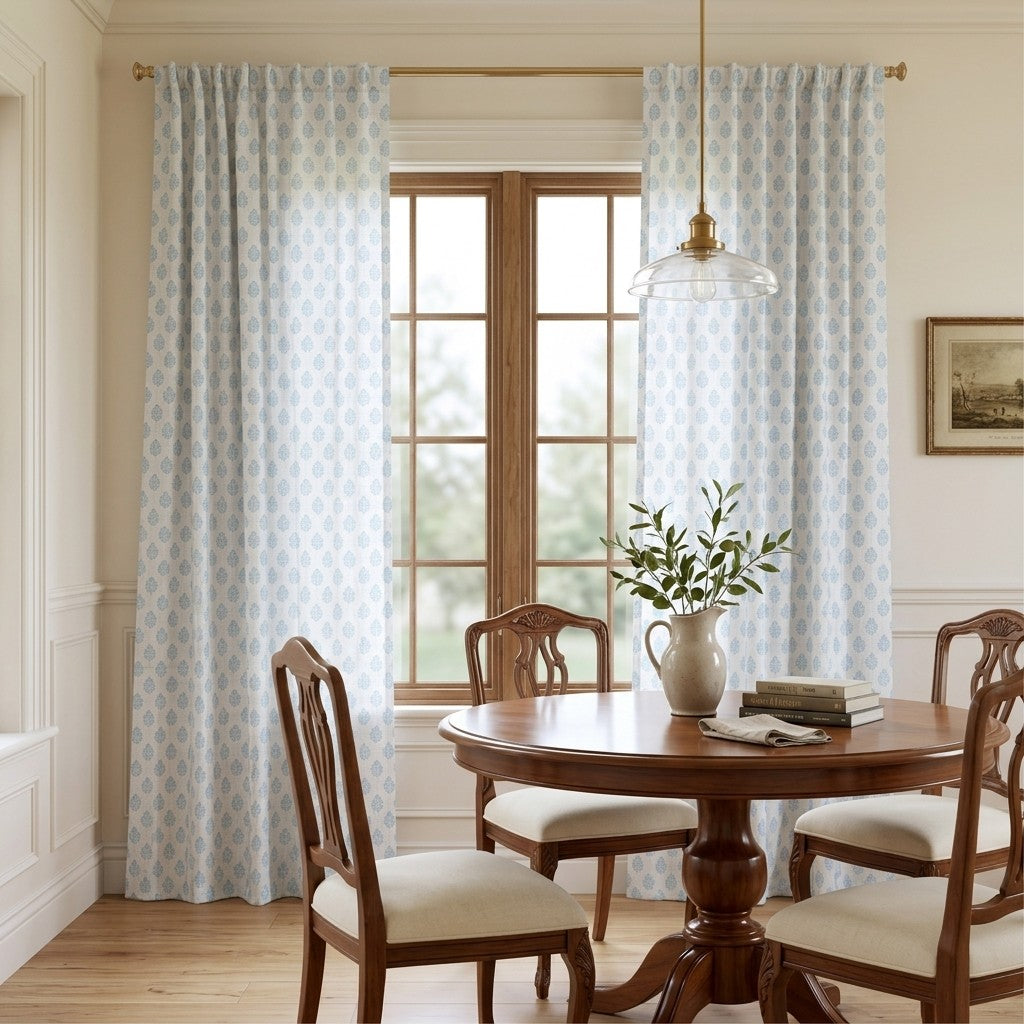 Blue Willow - Curtain Panel - Breakfast Nook