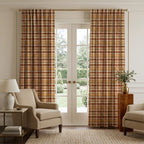 Falltime Plaid - Curtain Panel - Polished Sitting Room