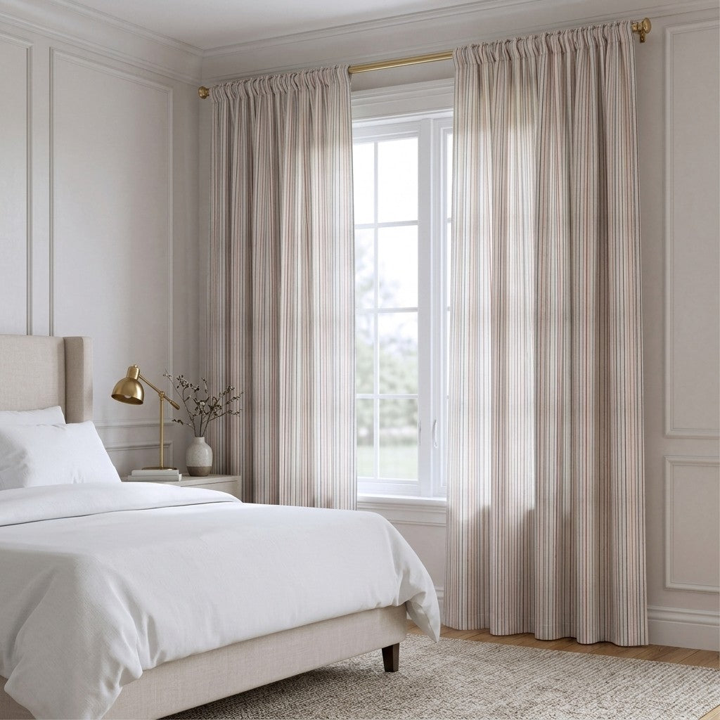 Stripe Scatter - Curtain Panel - Serene Bedroom