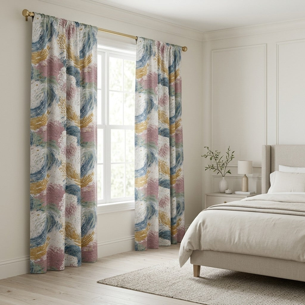 Tapestries Twirl - Curtain Panel - Serene Bedroom