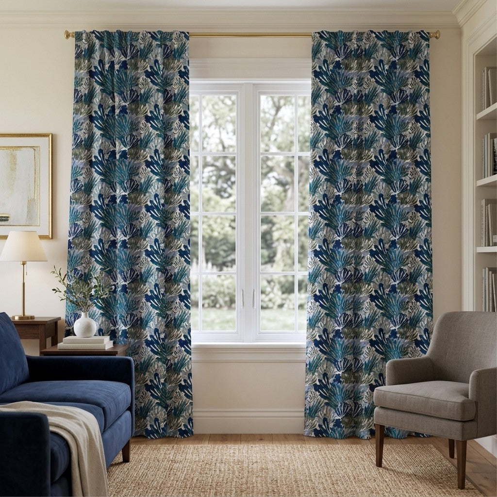 Saltwater Rose - Curtain Panel - Classic Living Room