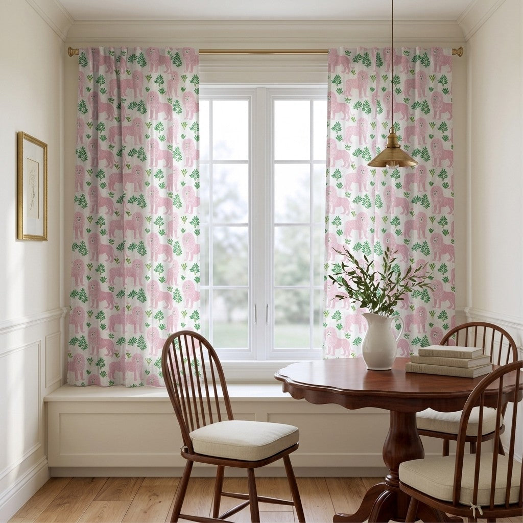 Dashiell Lion - Curtain Panel - Breakfast Nook