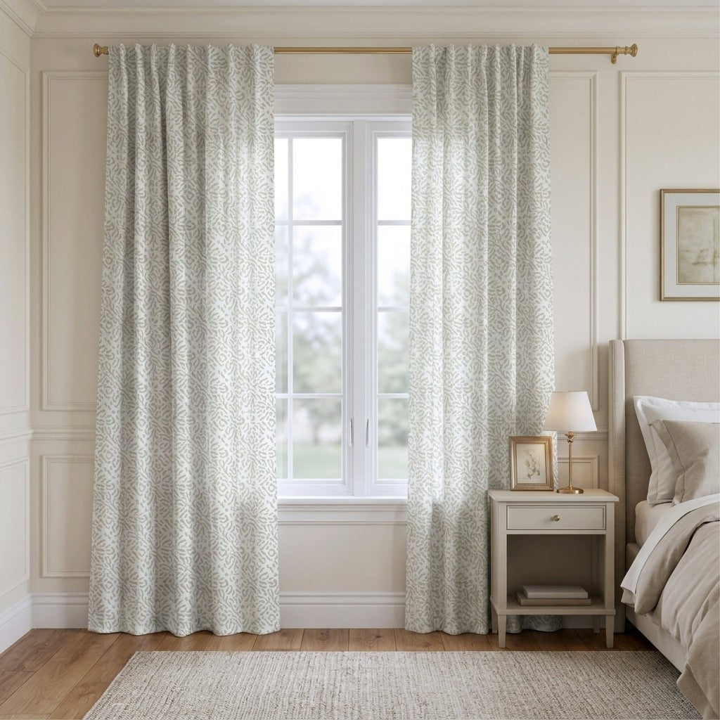 Loxeth Maze - Curtain Panel - Serene Bedroom