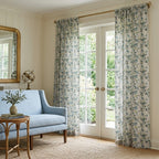 Blue and Green Butterflies - Curtain Panel - Sunroom