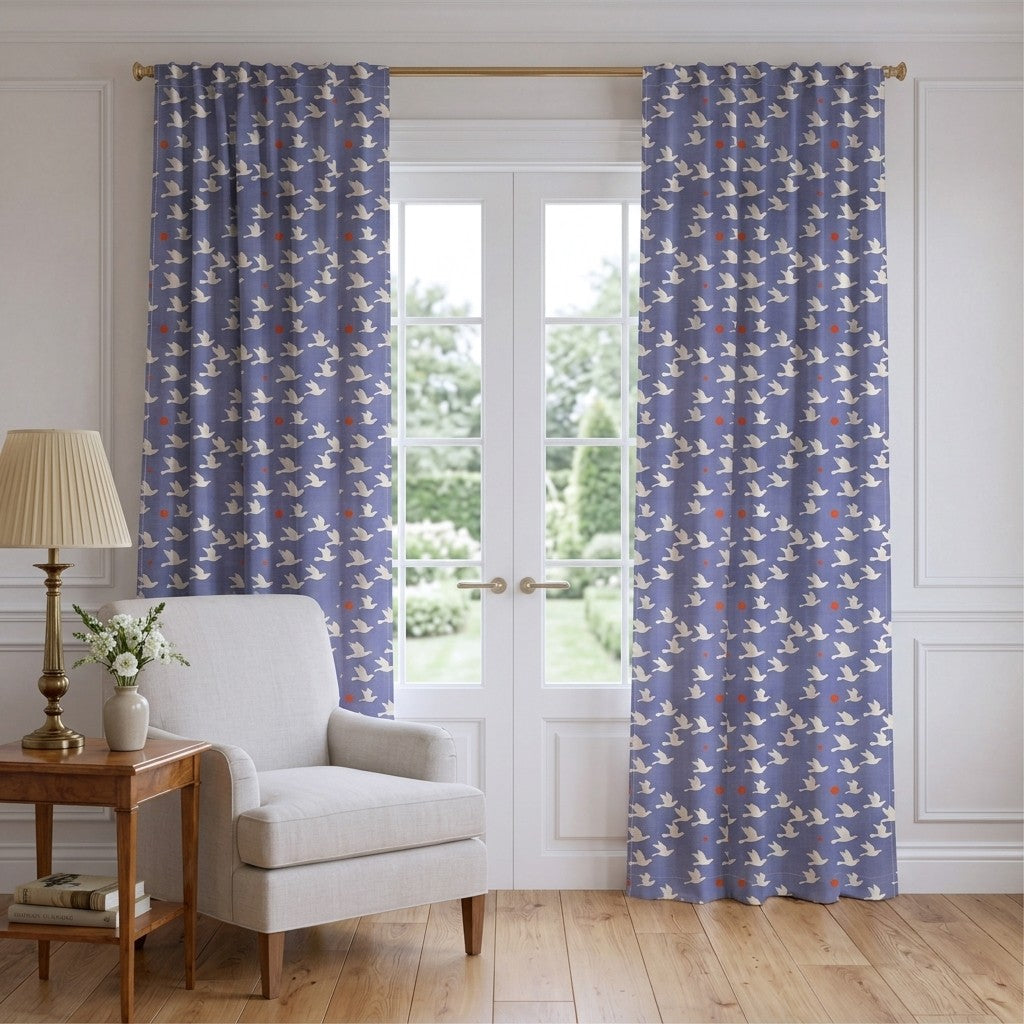 When Doves Fly - Curtain Panel - Reading Corner