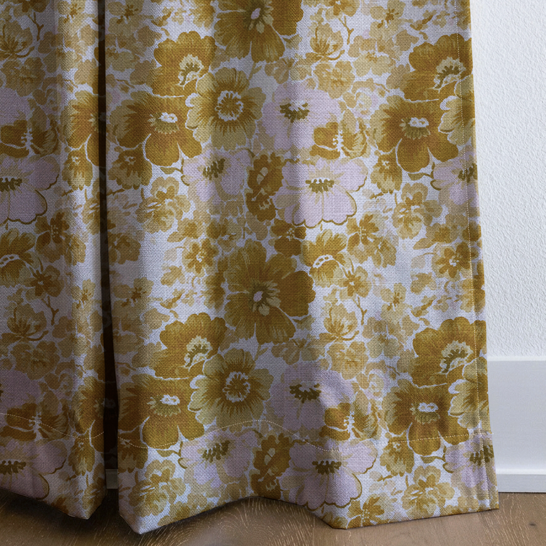Ochre Gentle Bloom — corner closeup