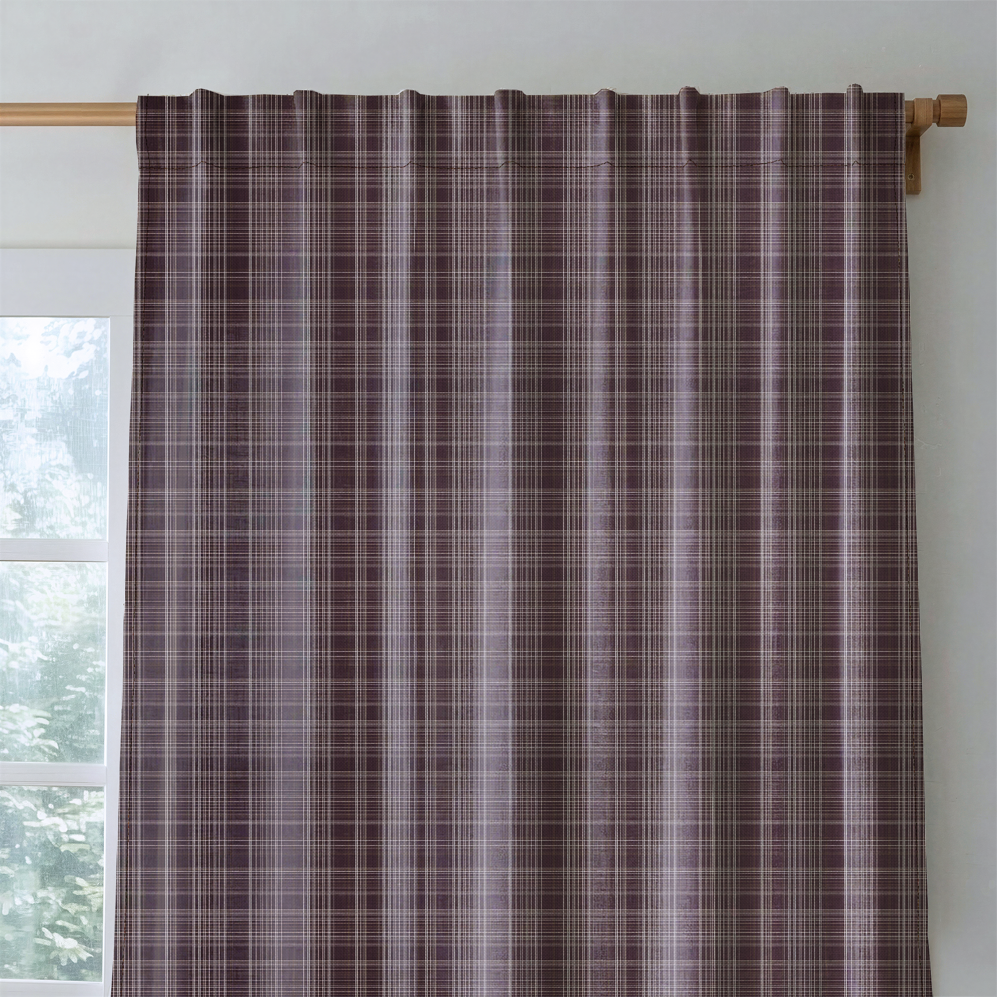 Ember Plaid - Curtain Panel