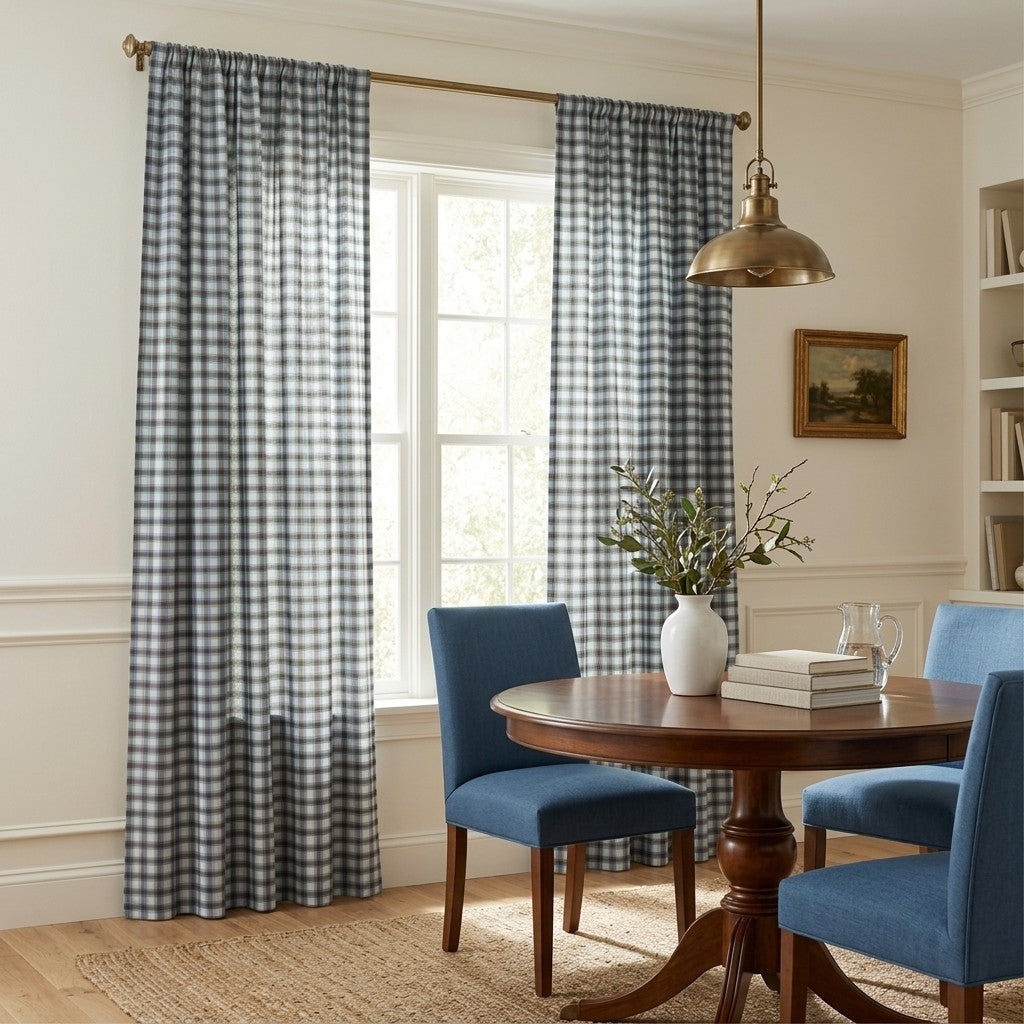 Bruce Plaid - Curtain Panel - Breakfast Nook