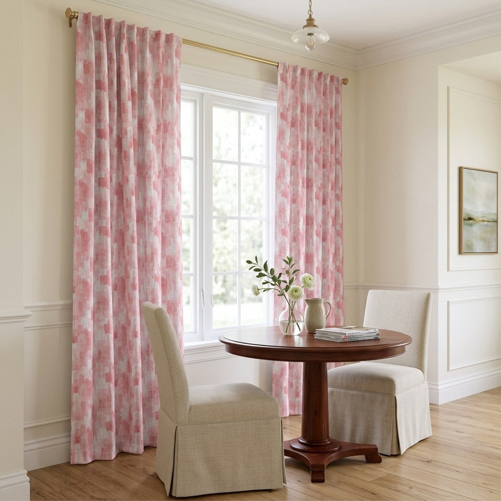 Blush Drift - Curtain Panel - Breakfast Nook