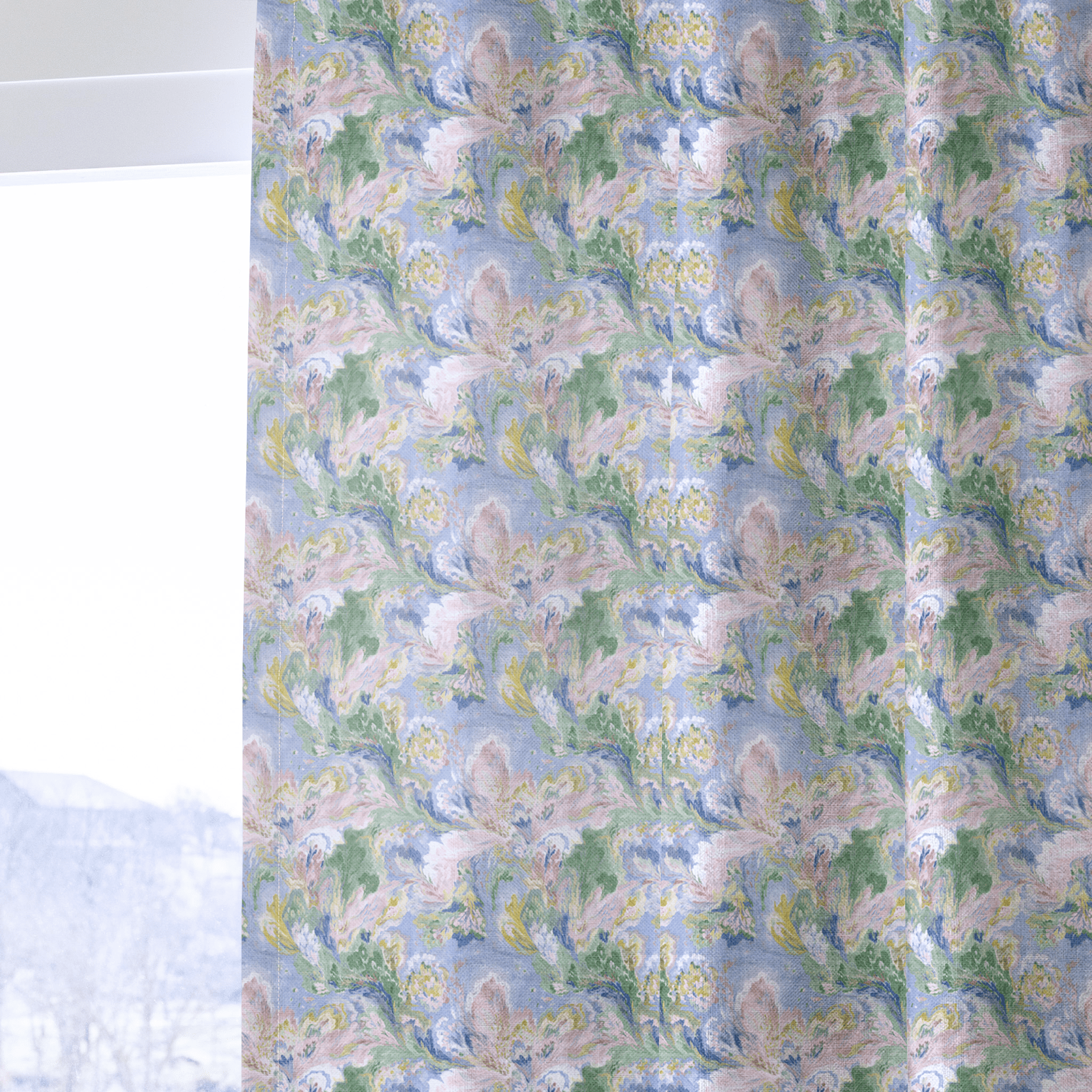 Abstract Aster - Curtain Panel - The Drapery