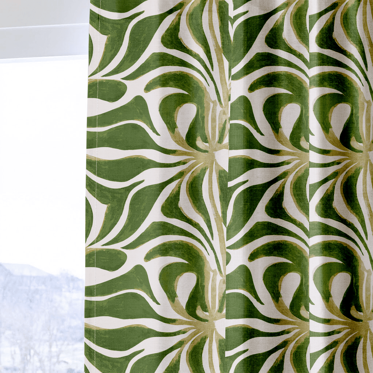 Abstract Flora - Curtain Panel - The Drapery