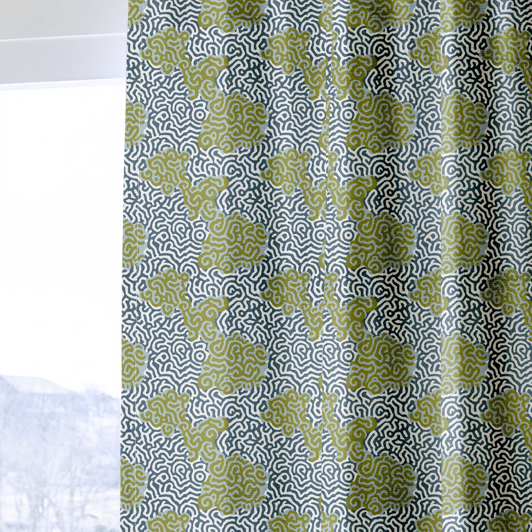 Abstract Margo - Curtain Panel - The Drapery