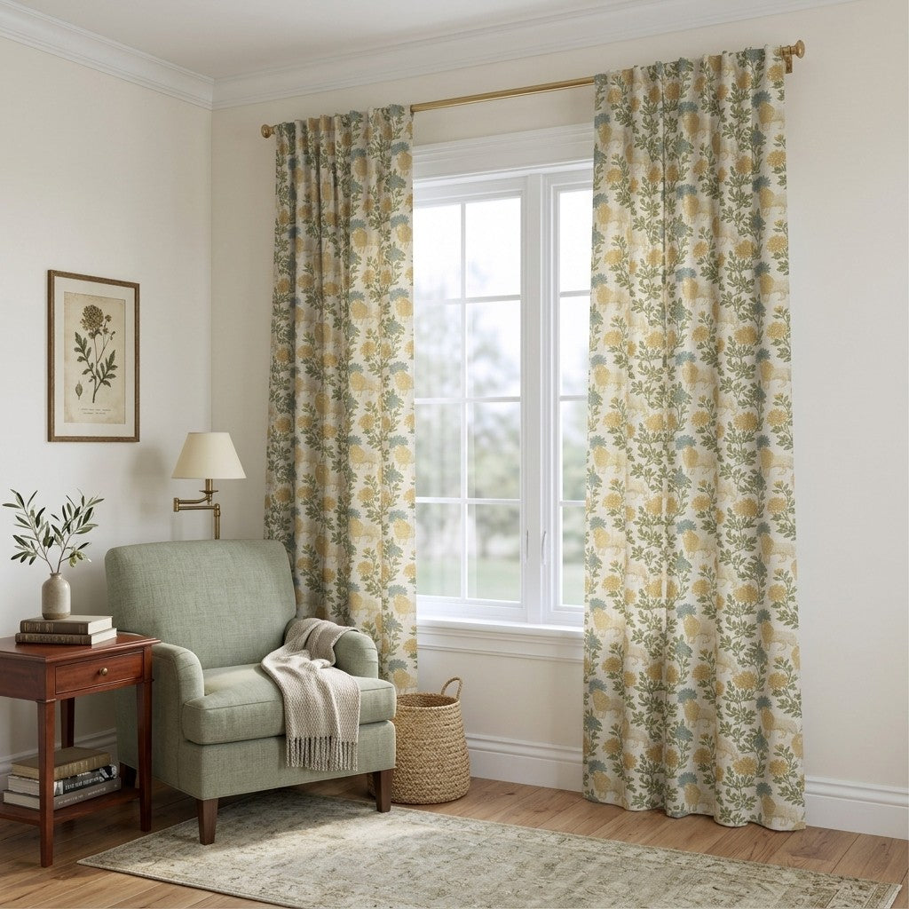 Chase Lions - Curtain Panel - Reading Corner