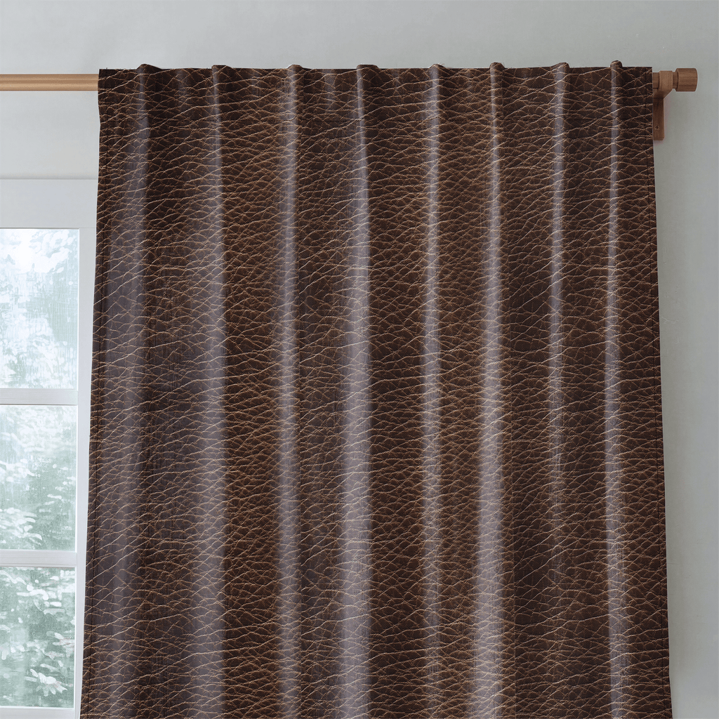Aged Saddle - Curtain Panel - The Drapery