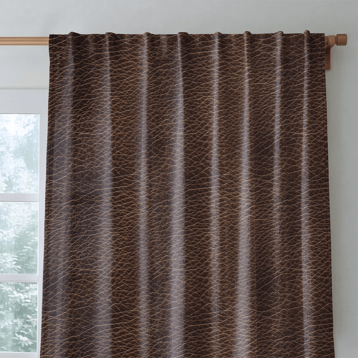 Aged Saddle - Curtain Panel - The Drapery