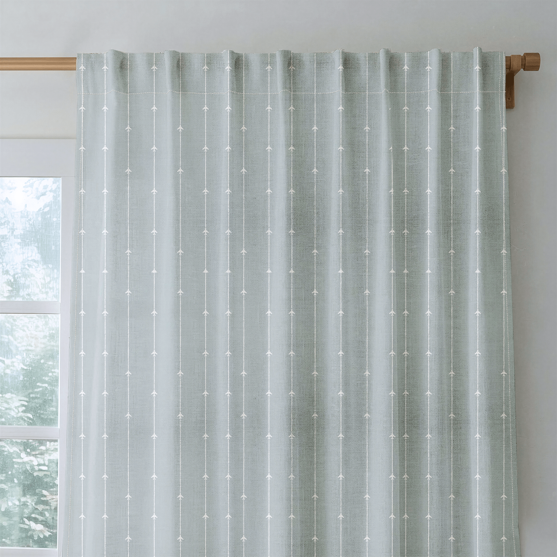 Airplane Stripes - Curtain Panel - The Drapery