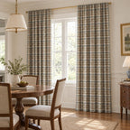 Aldridge Check Earthy - Curtain Panel - The Drapery
