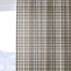 Aldridge Check Earthy - Curtain Panel - The Drapery