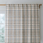 Aldridge Check Earthy - Curtain Panel - The Drapery