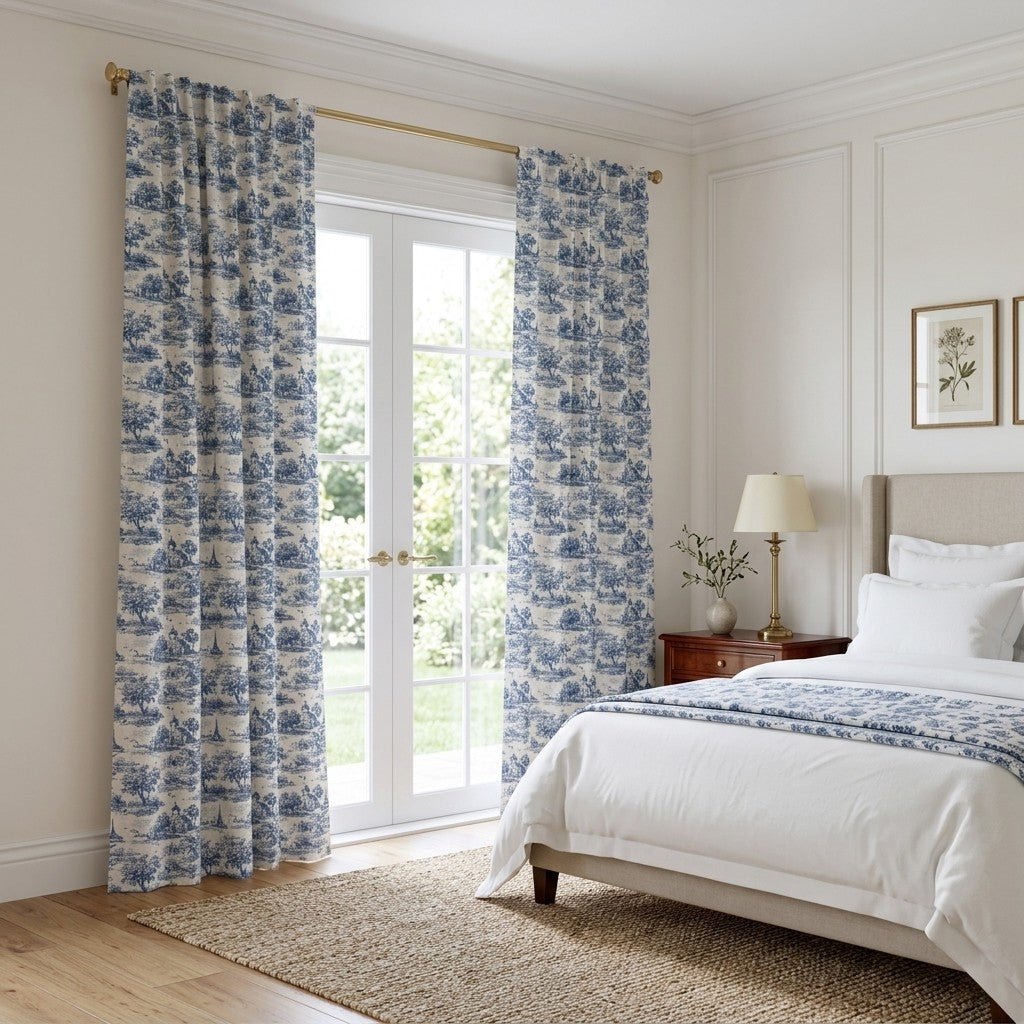 Alexandra Toile - Curtain Panel - The Drapery