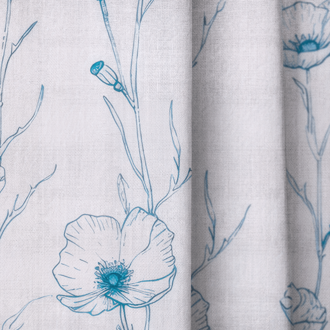 Alice Poppy - Curtain Panel - The Drapery