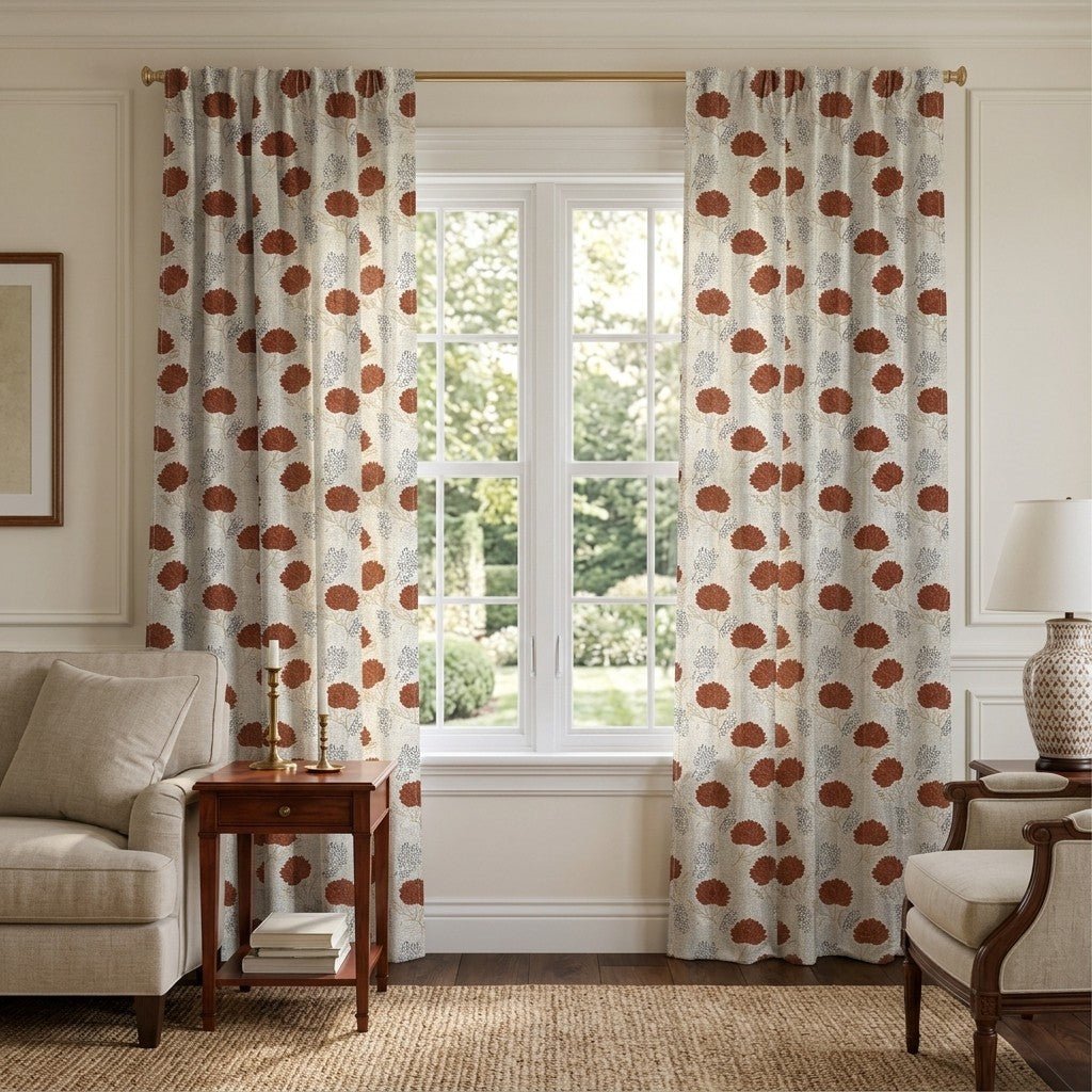 Amelia Blossom - Curtain Panel - The Drapery