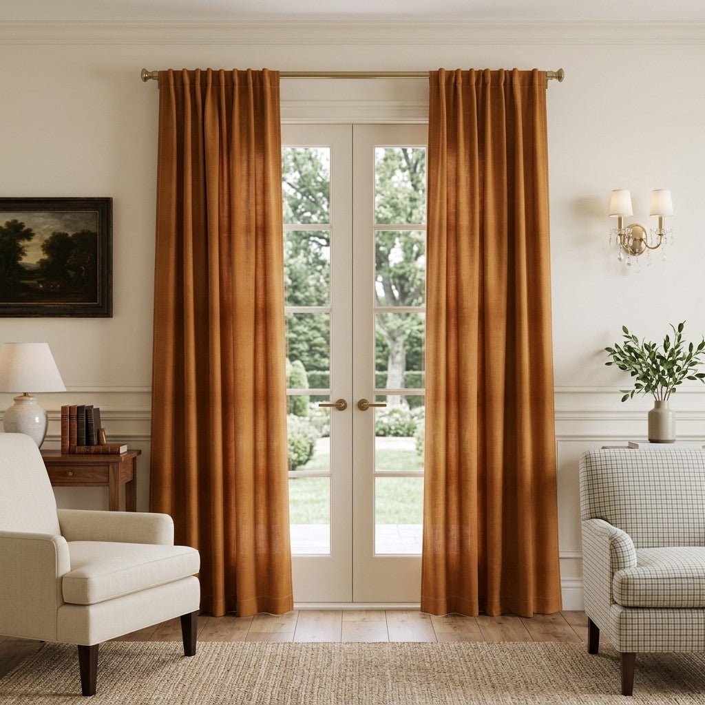 Apricot - Curtain Panel - The Drapery