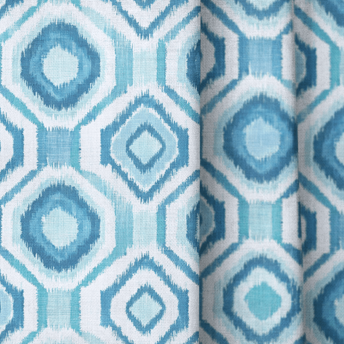 Aqua - Curtain Panel - The Drapery