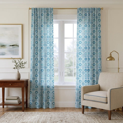 Aqua - Curtain Panel - The Drapery