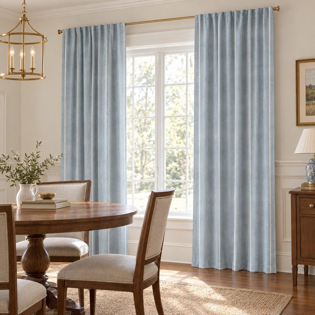 Araminta Blue - Curtain Panel - The Drapery