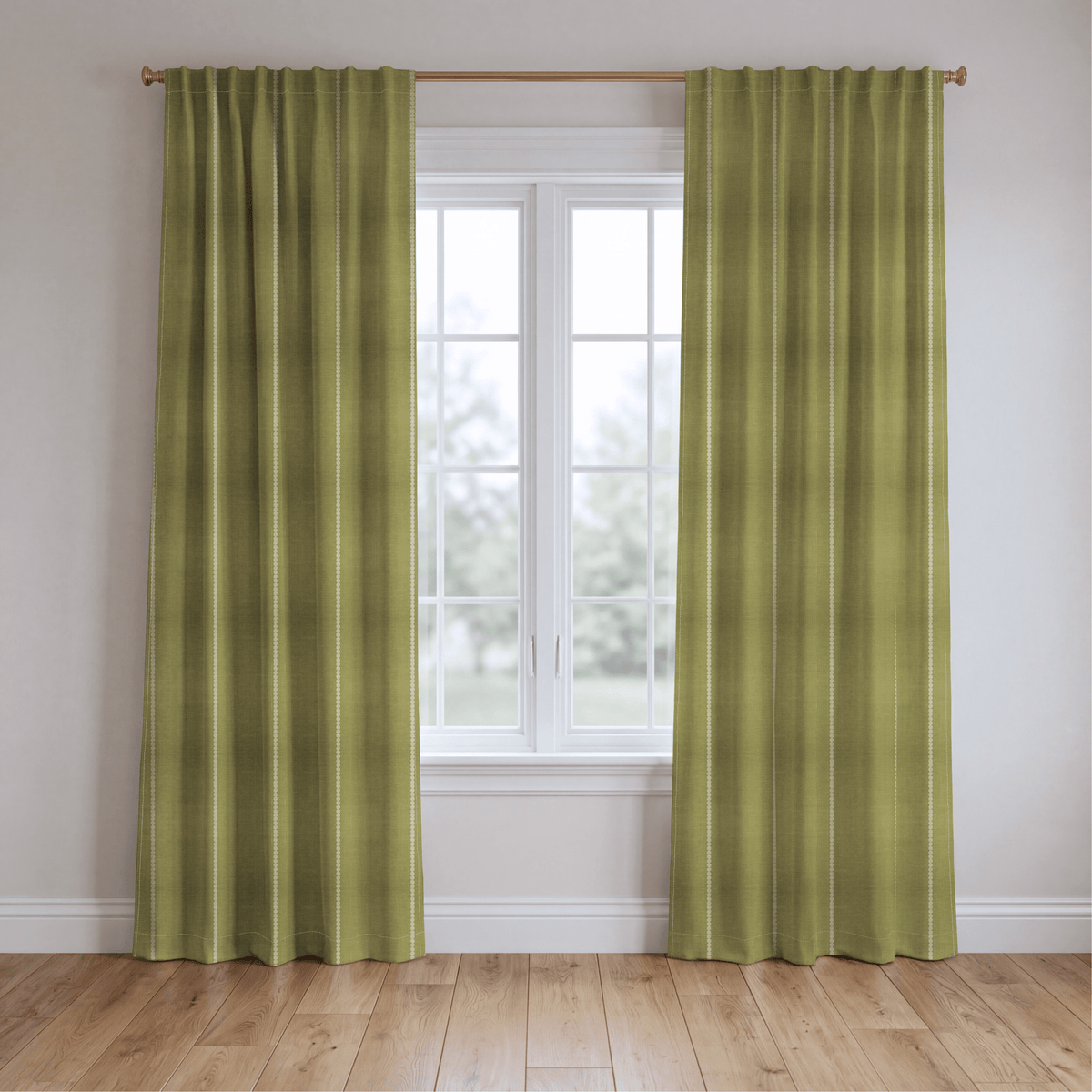 Araminta Green - Curtain Panel - The Drapery