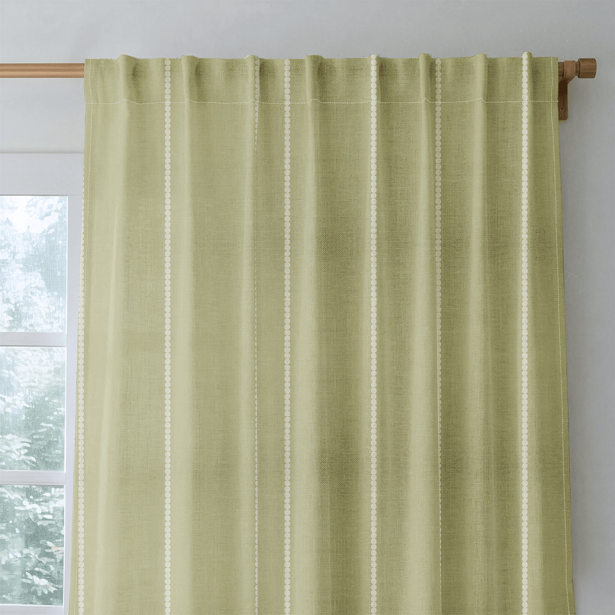 Araminta Green - Curtain Panel - The Drapery
