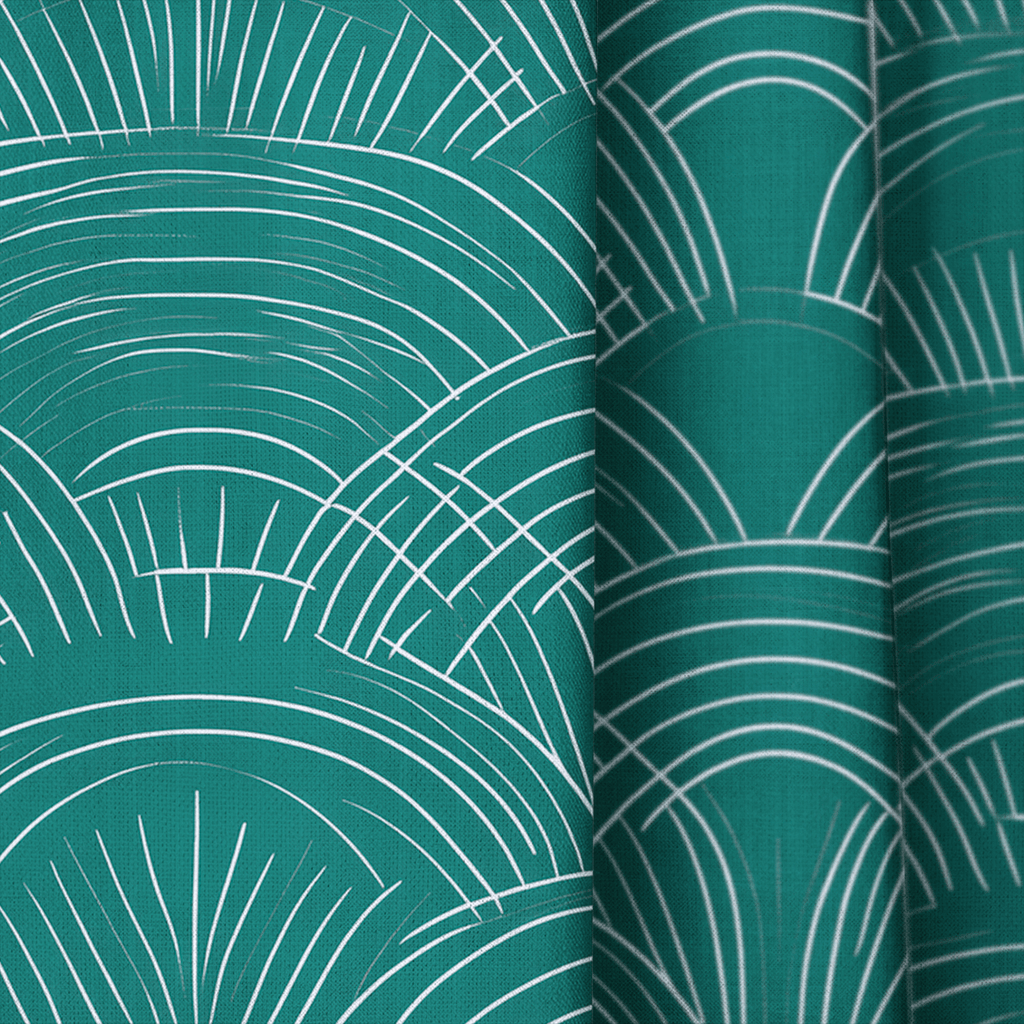 Arctic Waves - Curtain Panel - The Drapery