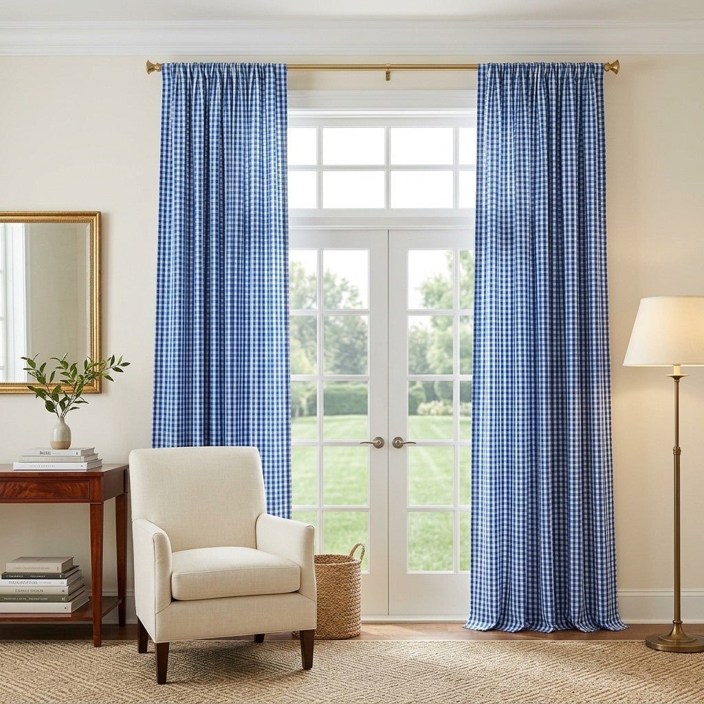 Ariston Plaid - Curtain Panel - The Drapery