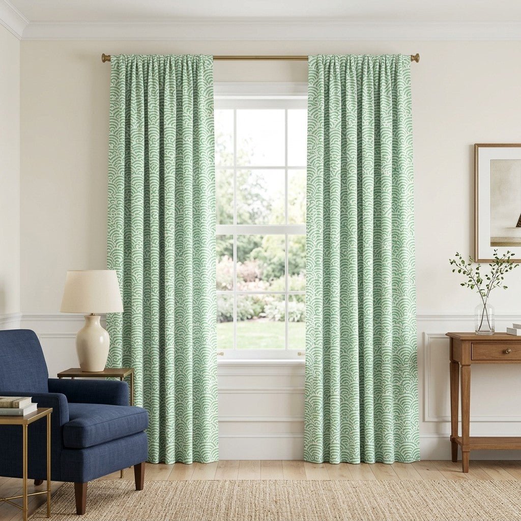 Arlington Waves - Curtain Panel - The Drapery