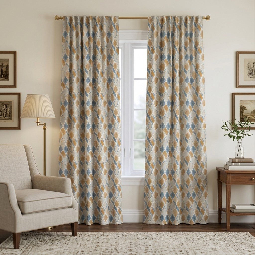 August Diamonds - Curtain Panel - The Drapery