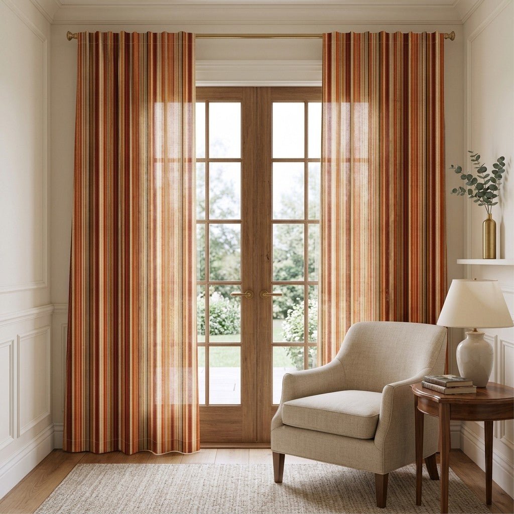 Autumn Stripes - Curtain Panel - The Drapery