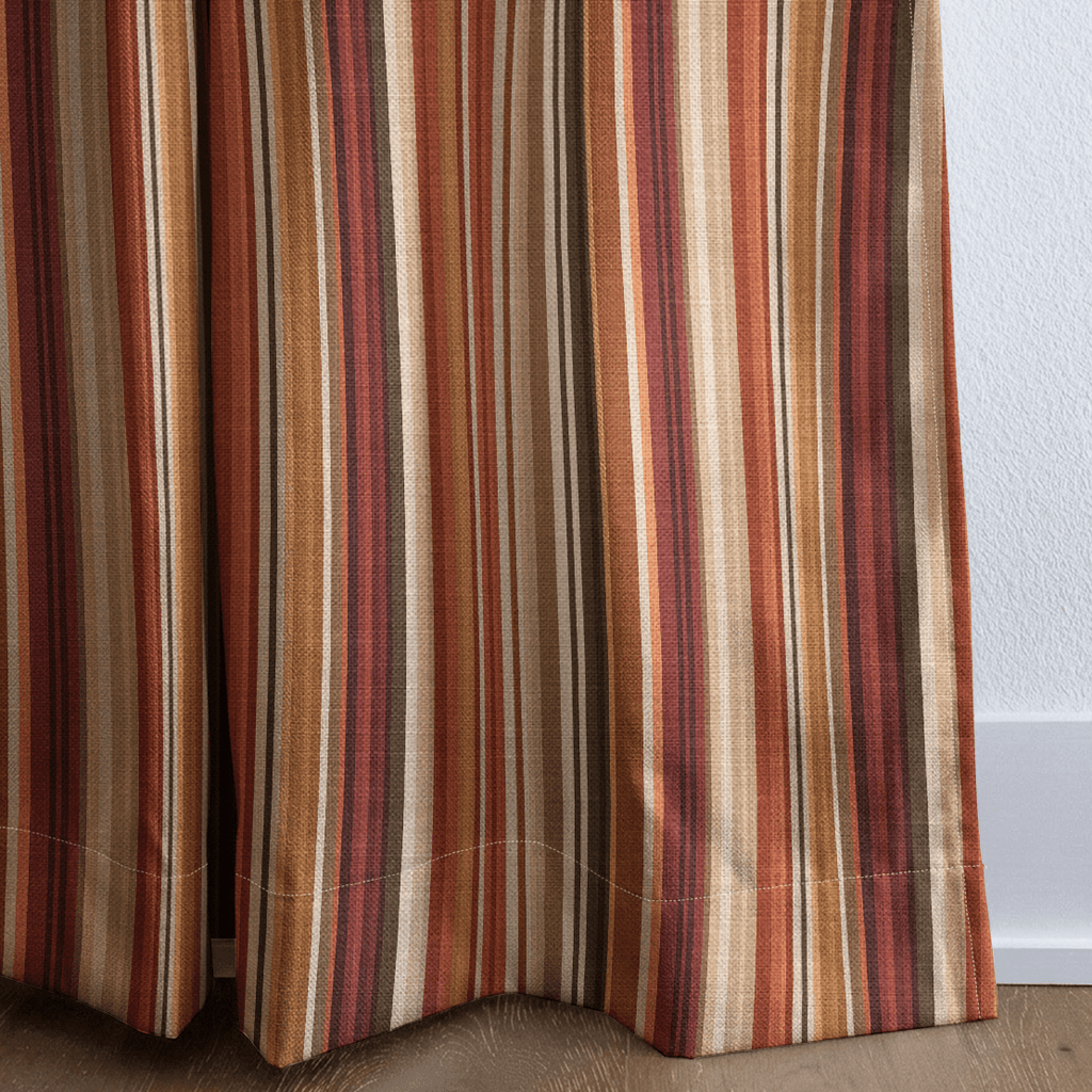 Autumn Stripes - Curtain Panel - The Drapery