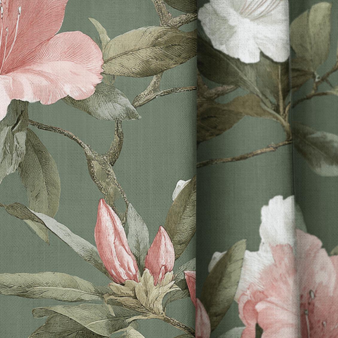 Azalea Grove - Curtain Panel - The Drapery