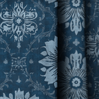 Azure Nouveau - Curtain Panel - The Drapery