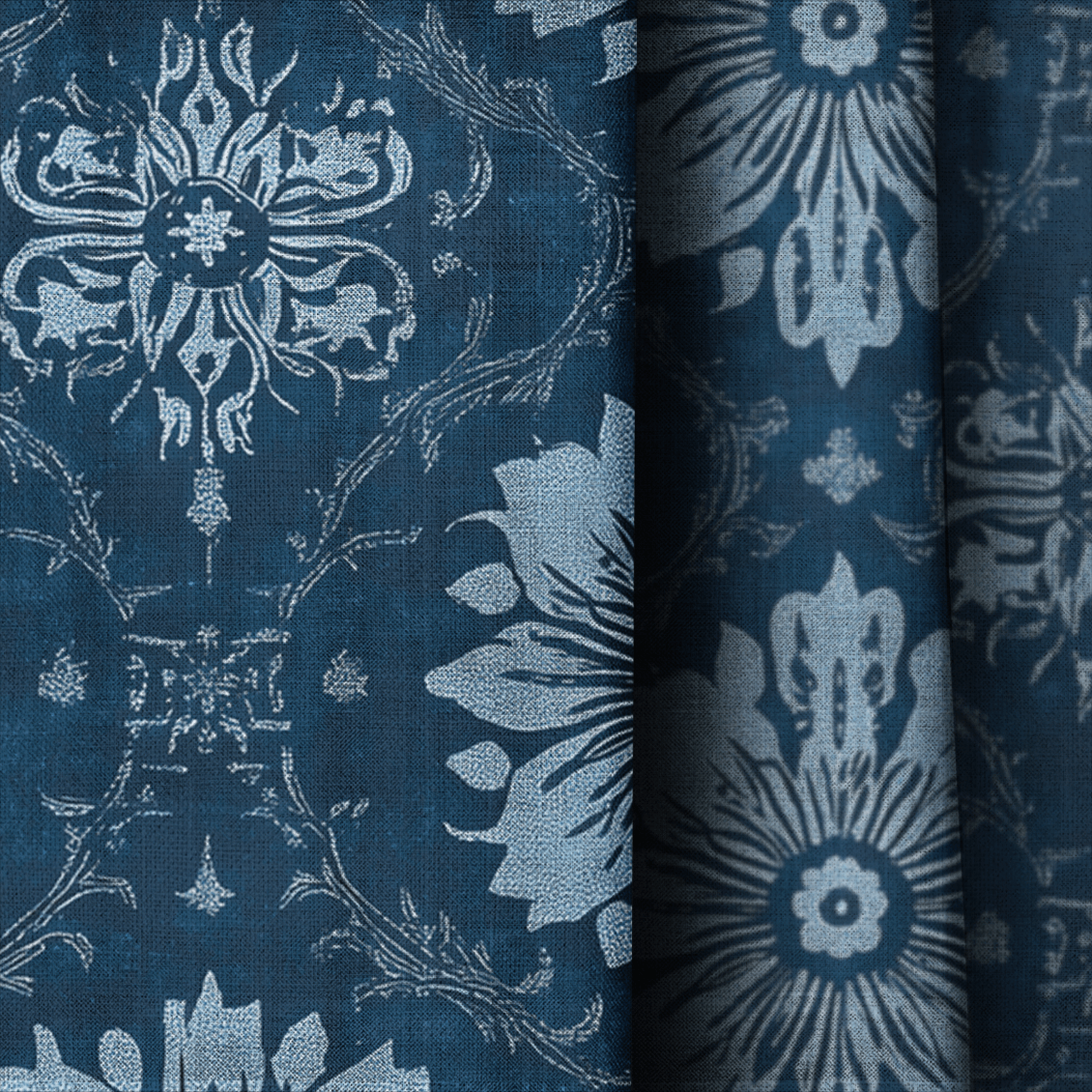 Azure Nouveau - Curtain Panel - The Drapery