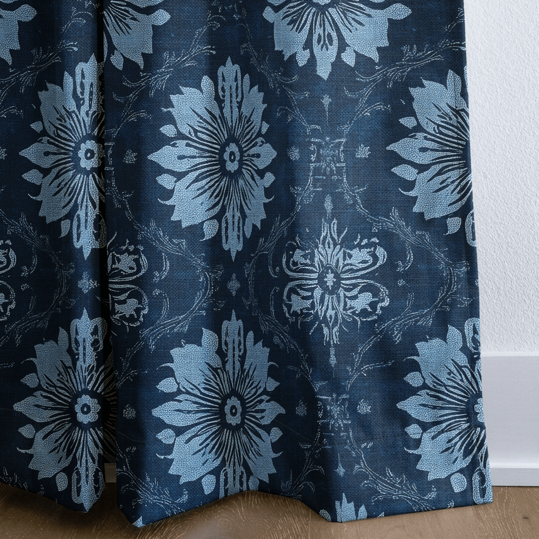 Azure Nouveau - Curtain Panel - The Drapery