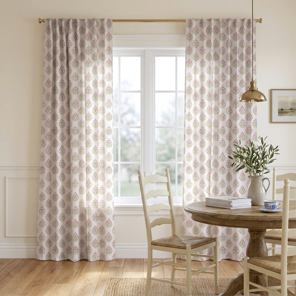 Calista Blooms - Curtain Panel - Breakfast Nook